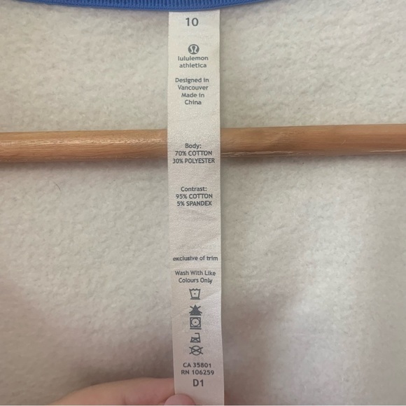 Lululemon Scuba Hoodie Stretch Wee Are From Space Blue Size 10 W4A62S - Picture 15 of 16